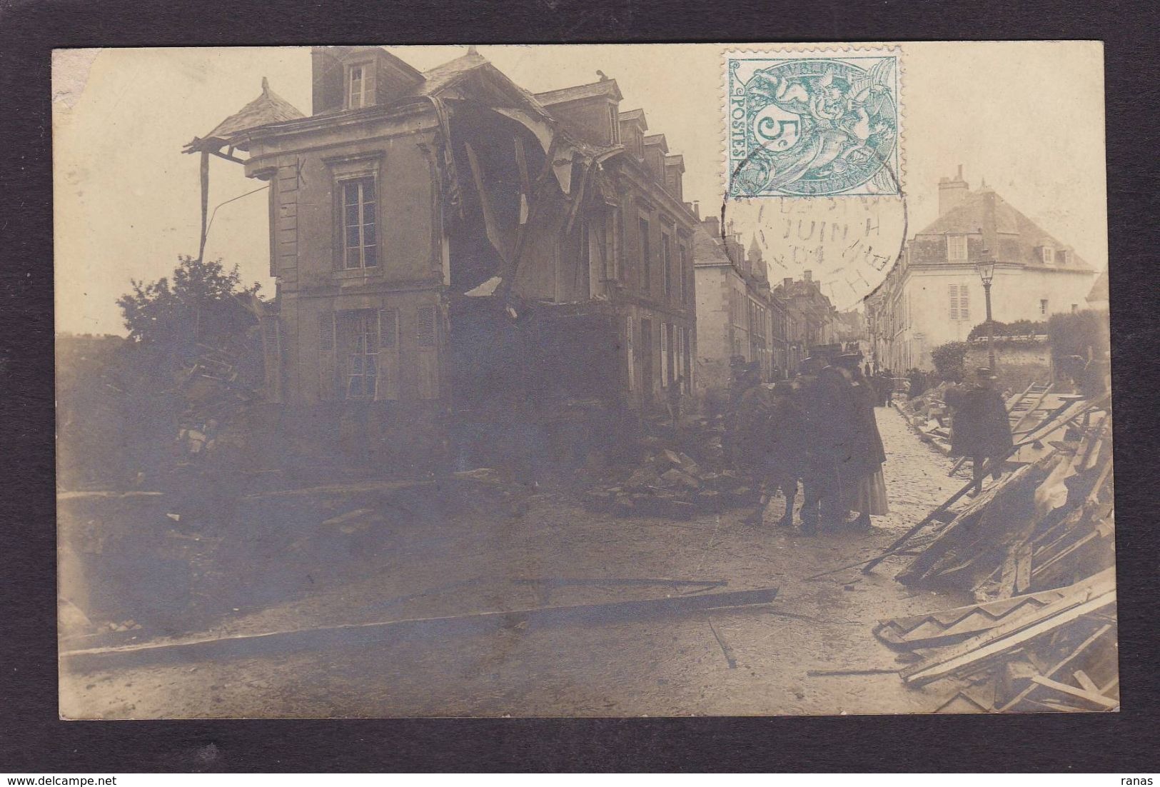 CPA Sarthe 72 Mamers Carte Photo Voir Scan Du Dos Circulé Catastrophe - Mamers