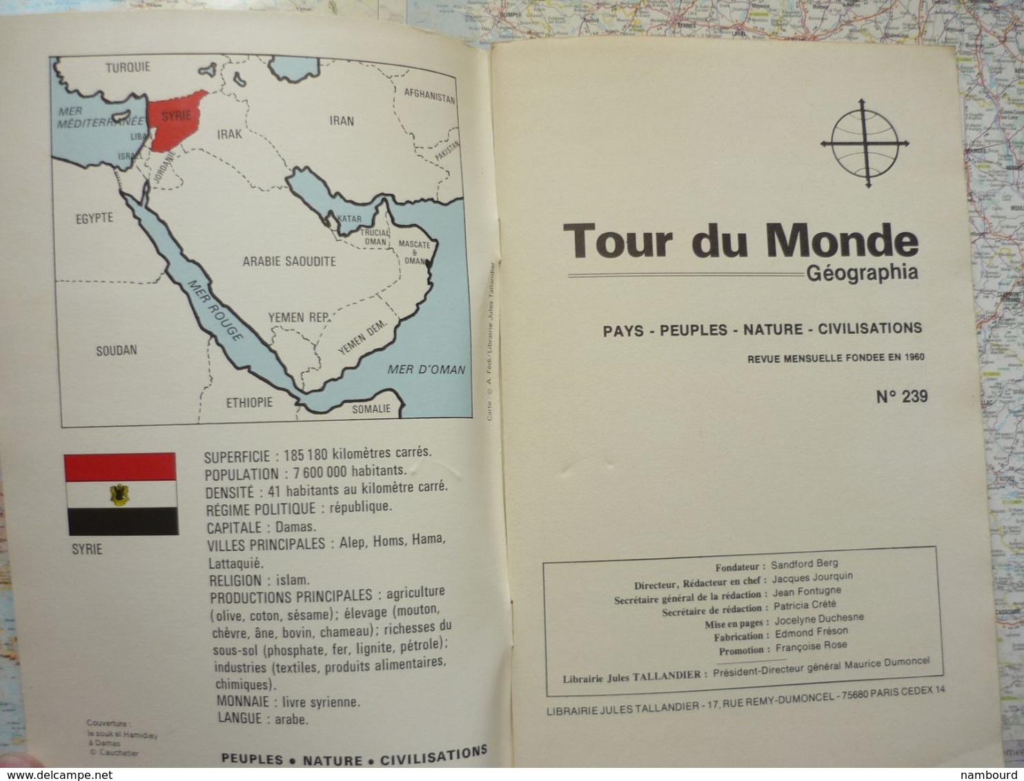 Geographia Tour Du Monde N°239 SYRIE - Géographie