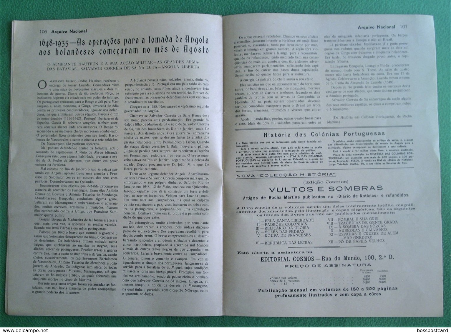 Aljubarrota - Arquivo Nacional Nº 188 de 14 de Agosto de 1935. Guarda. Viana do Castelo. Porto. Angola. Alcobaça. Leiria