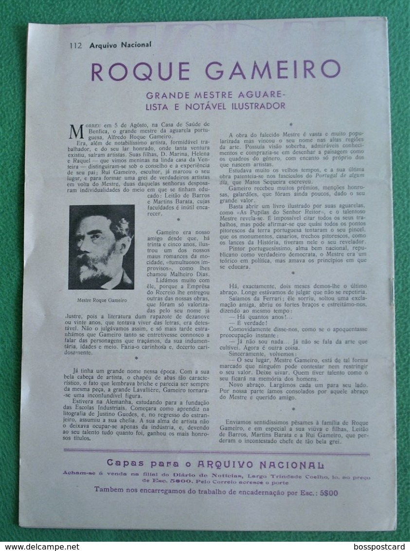 Aljubarrota - Arquivo Nacional Nº 188 de 14 de Agosto de 1935. Guarda. Viana do Castelo. Porto. Angola. Alcobaça. Leiria