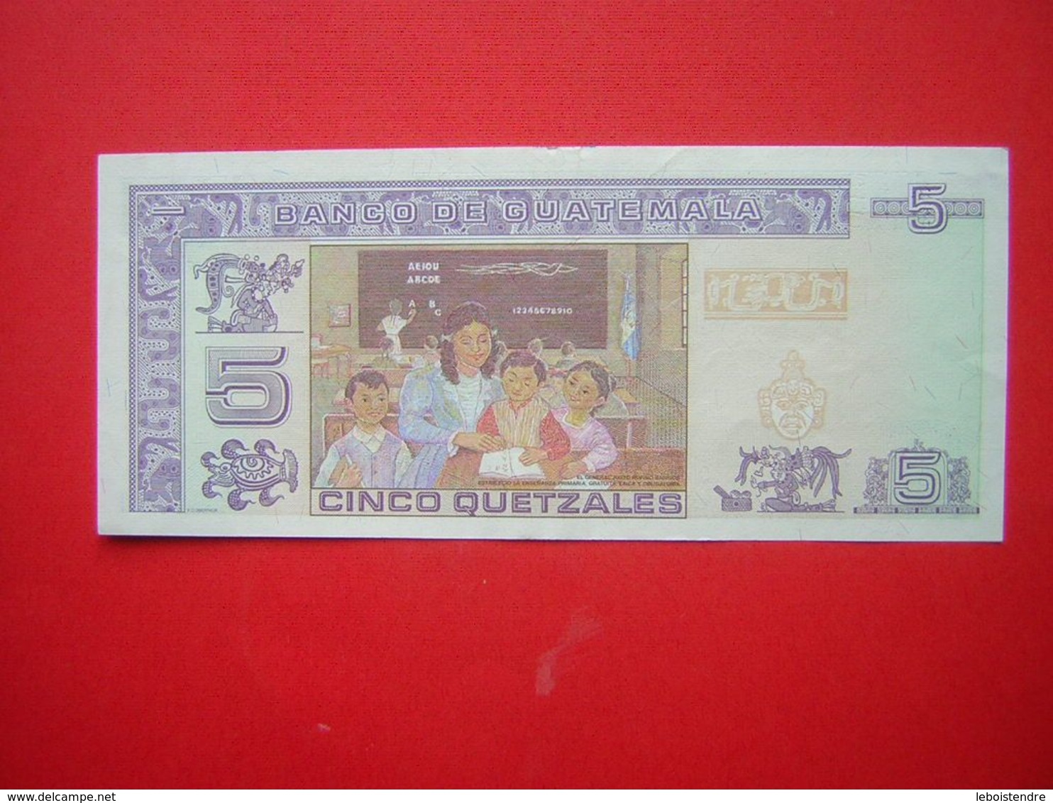 1 BILLET  BANCO DE GUATEMALA 5 CINCO QUETZALES   2003 - Guatemala