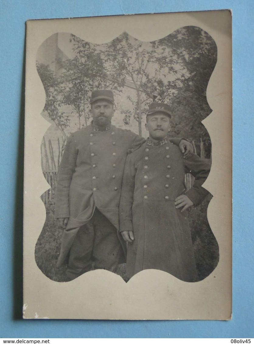 Militaria -- Carte-photo - Portrait De 2 Soldats - N° De Régiment 156 & 27 - Régiments