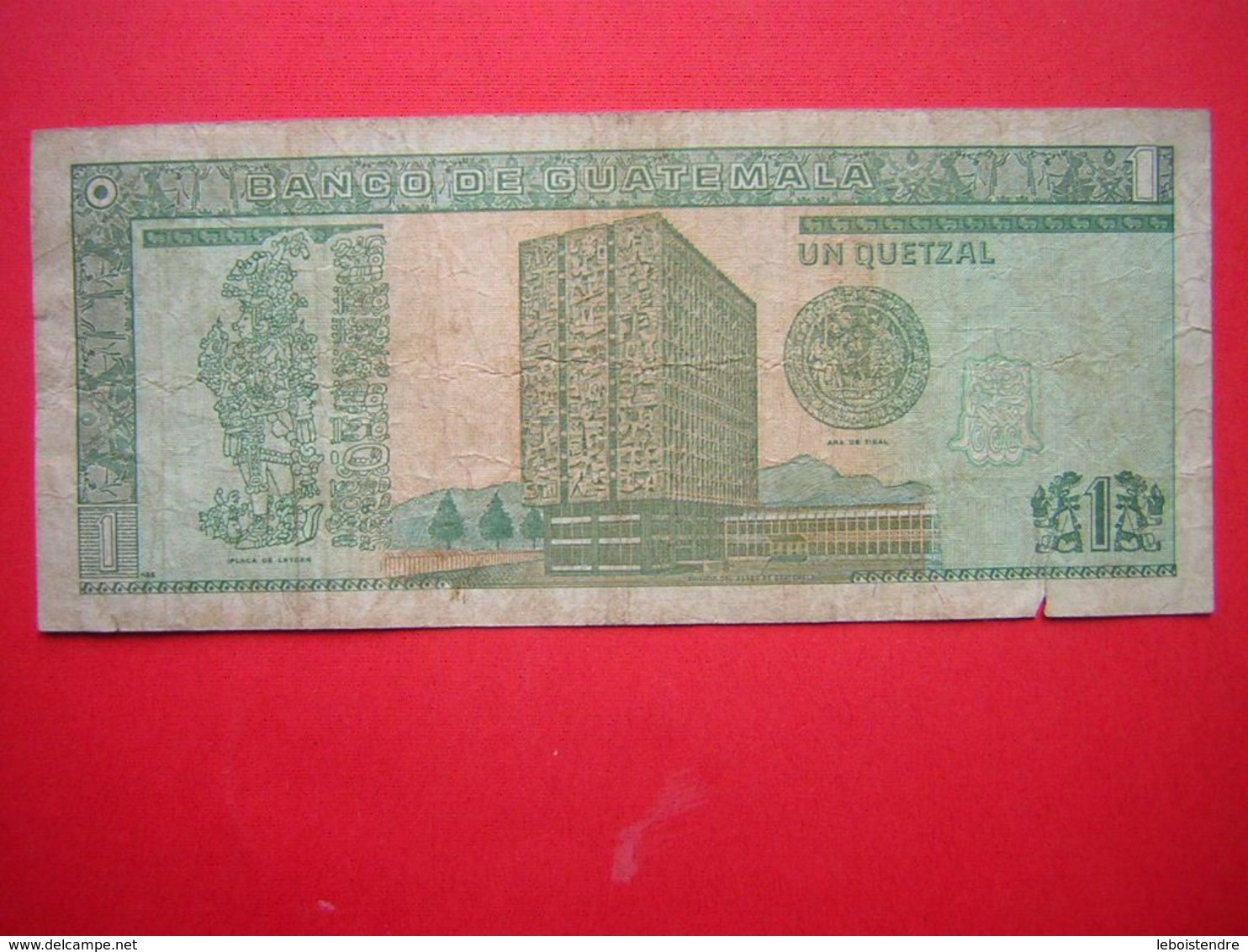 1 BILLET  BANCO DE GUATEMALA 1  UN QUETZAL    1996 - Guatemala