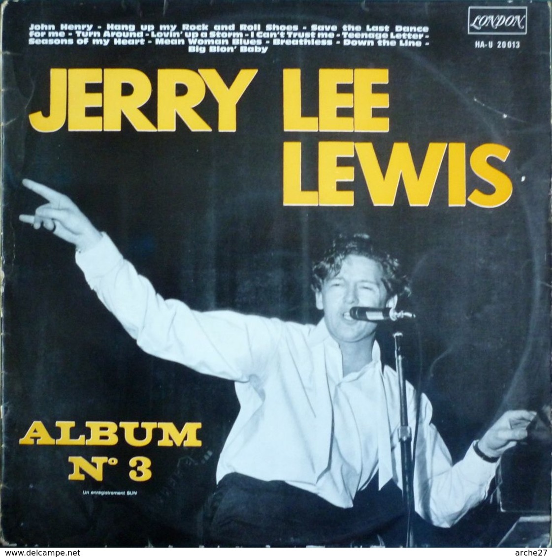 JERRY LEE LEWIS - LP - 33T - Disque Vinyle - Album N°3 - HA U 20013 - Rock