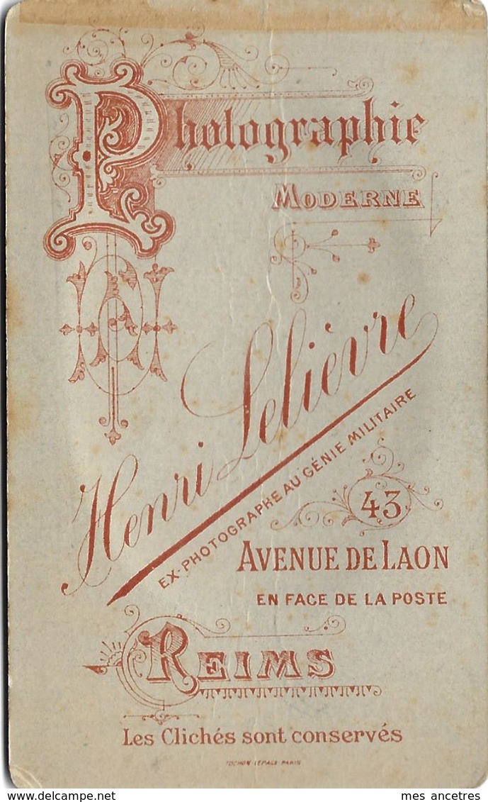CDV Bébé Garçon Impudique- Nommé Raymond DEVEZE-photo Henri Lelièvre à Reims - Old (before 1900)