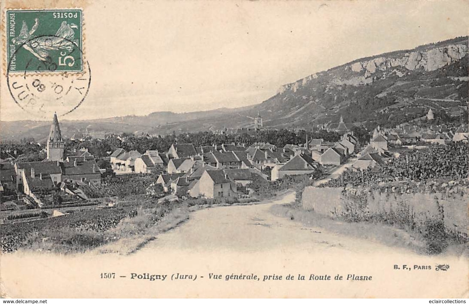 Poligny          39      Vue Générale  Prise De La Route De Plasne      (voir Scan) - Poligny