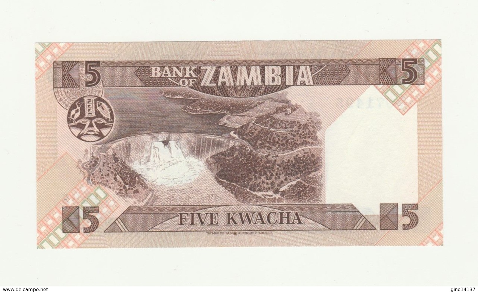 Banconota Nuova Non Circolata BANK OF ZAMBIA 5 FIVE KWACHA - AFRICA - Zambia