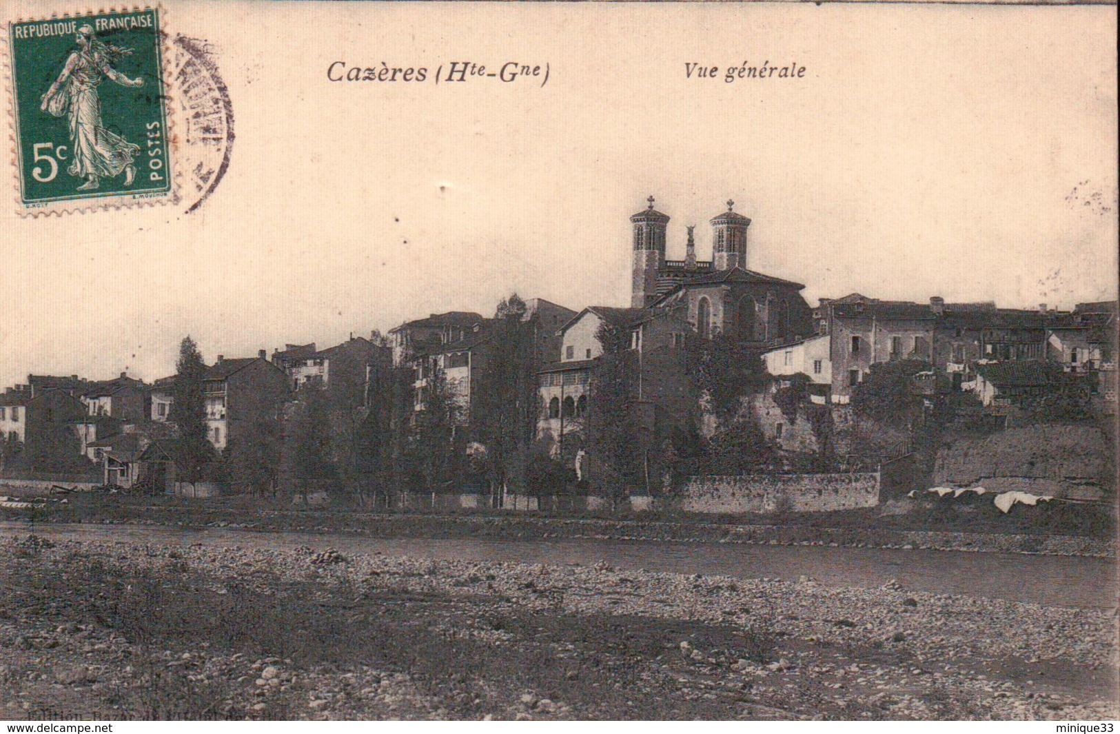 CPA. CAZERES. VUE GENERALE. - Autres & Non Classés