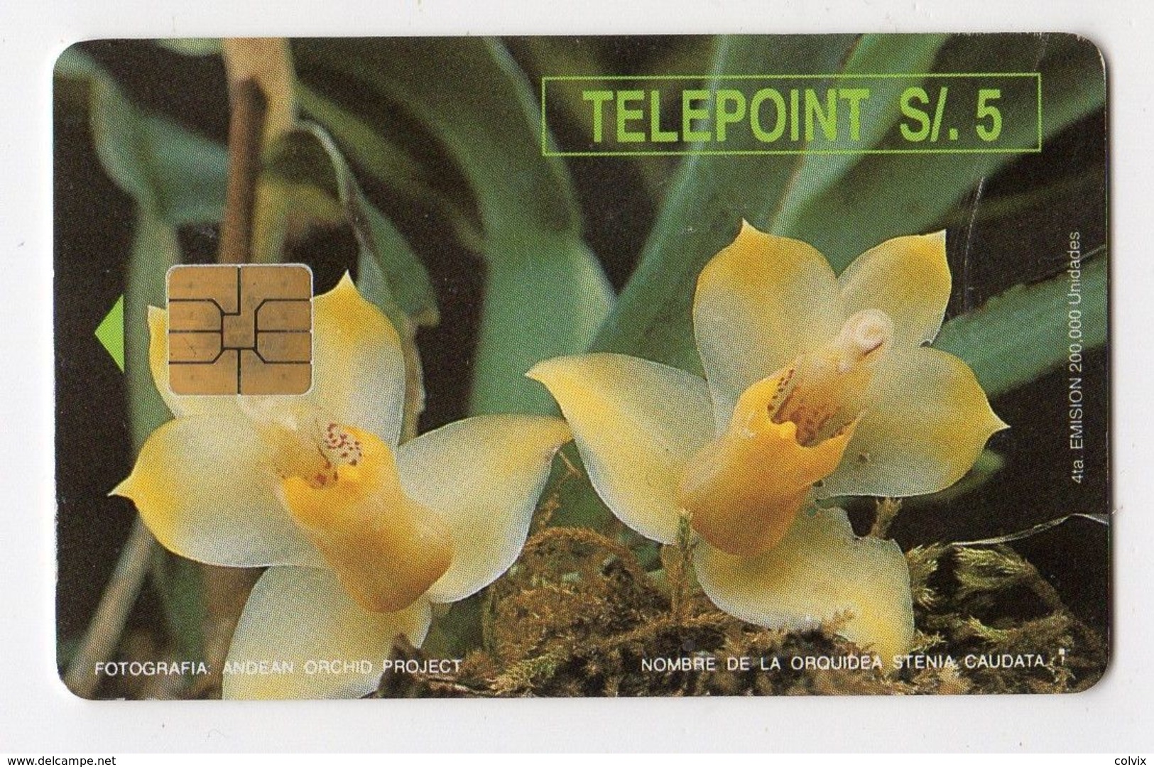 PEROU TELECARTE TELEPOINT 5 Soles Fleur - Perú