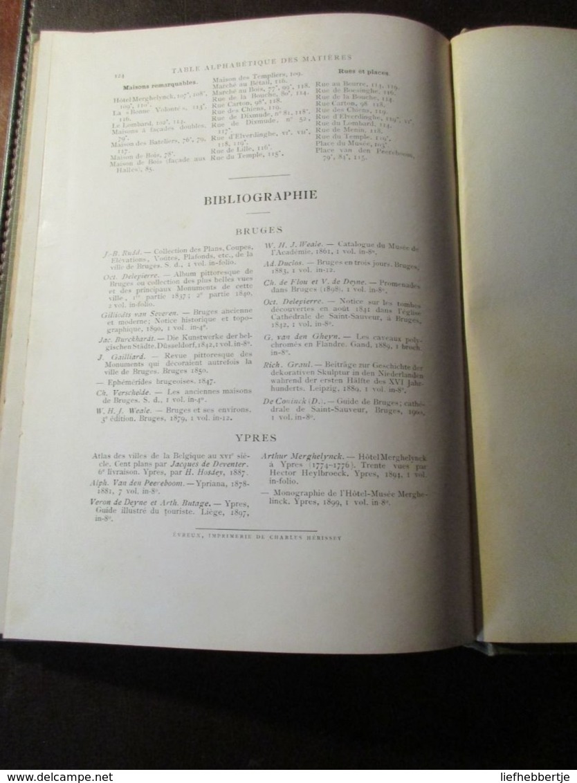 Bruges et Ypres - door Henri Hymans  - 1901- architectuur  -  Brugge en Ieper