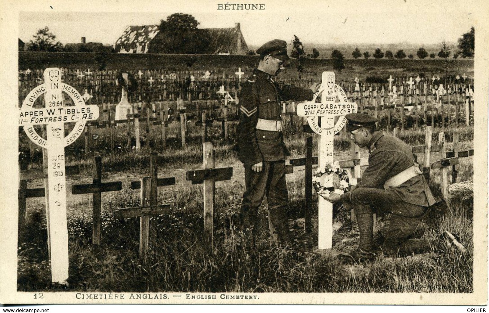 Guerre 14 18 BETHUNE CIMETIERE ANGLAIS - Bethune