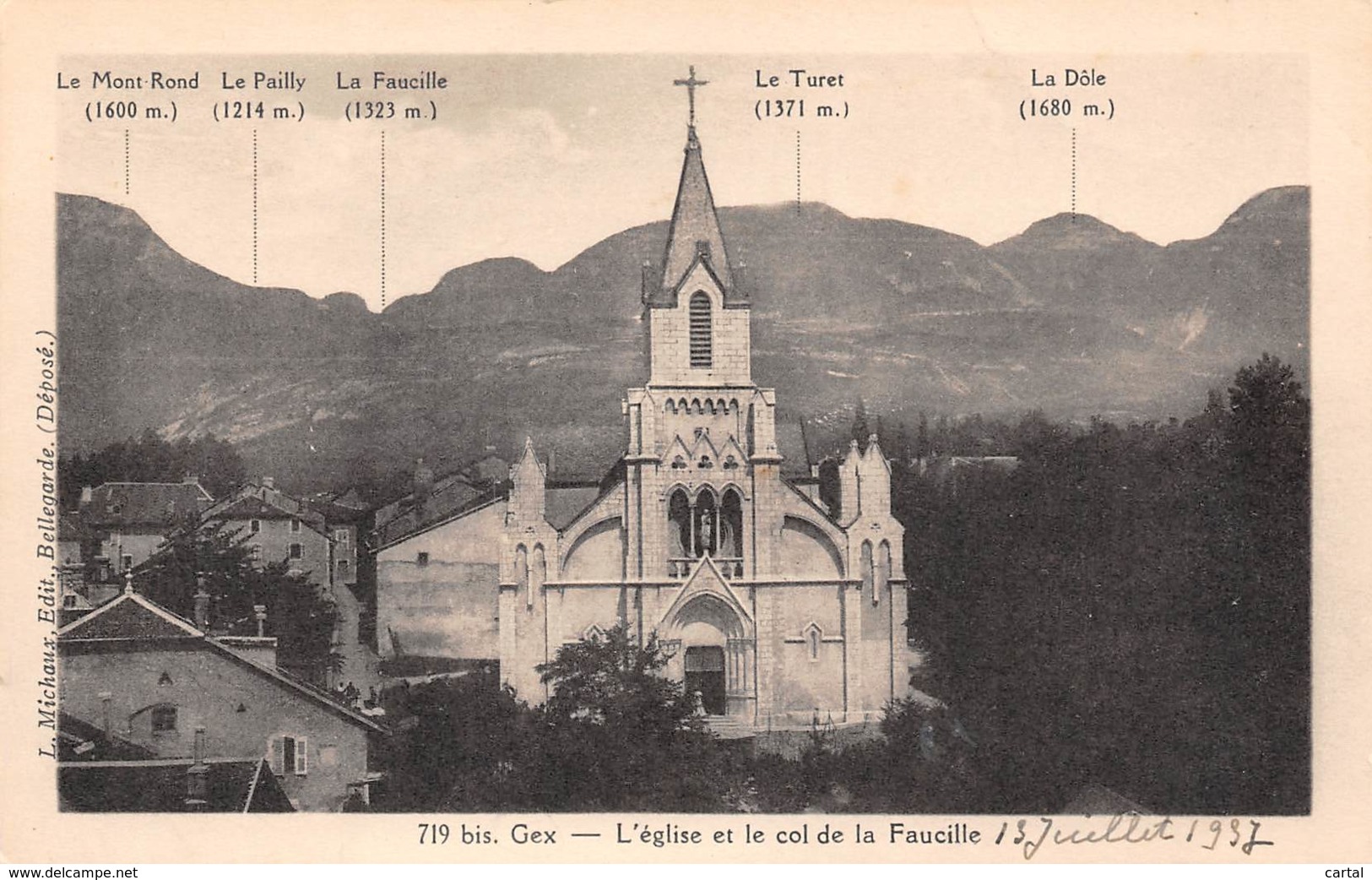 01 - GEX - L'église Et Le Col De La Faucille - Gex