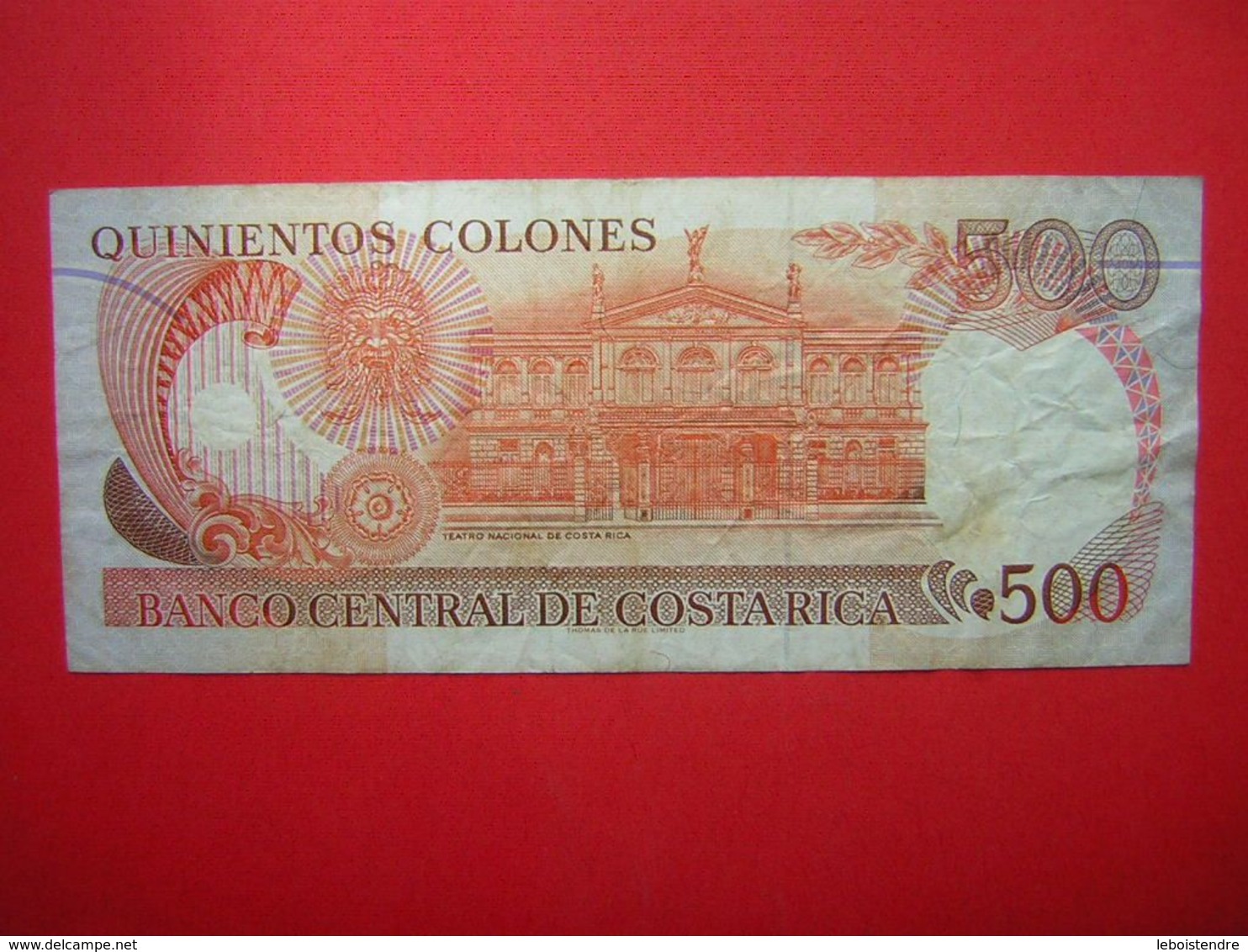 1 BILLET  BANCO CENTRAL DE COSTA RICA 500 QUINIENTOS COLONES  1994 - Costa Rica