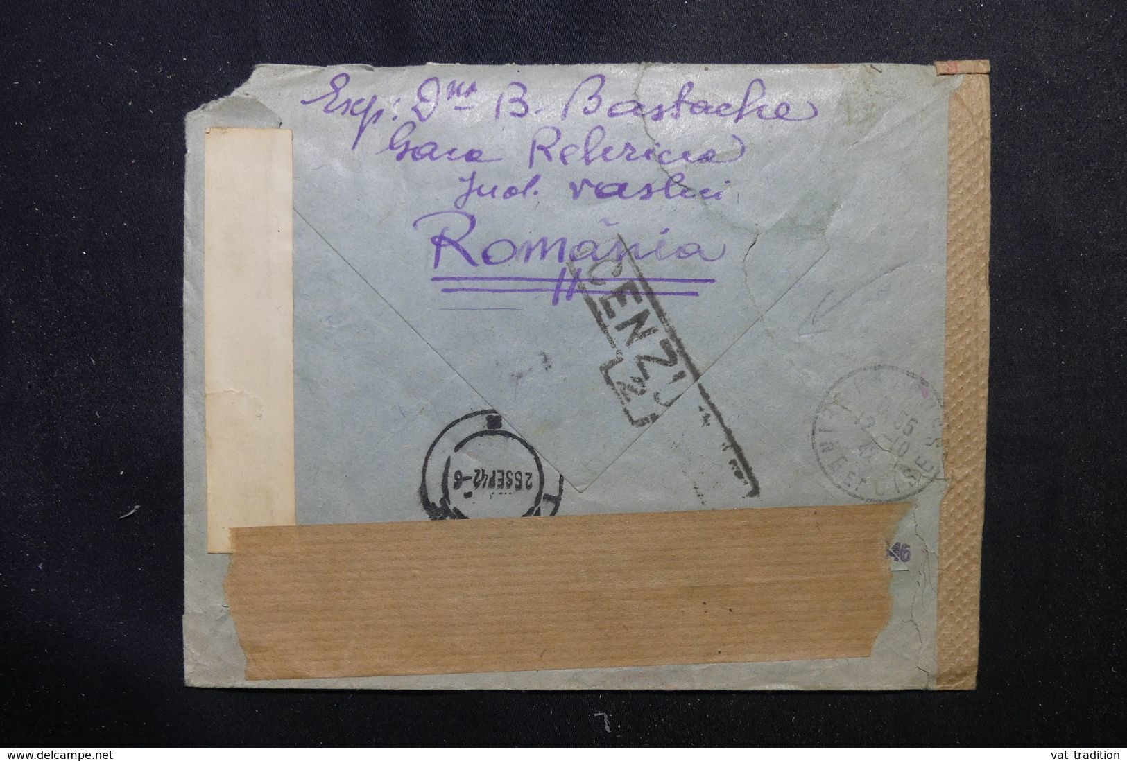 ROUMANIE - Enveloppe De Rebricea Pour La France En 1942 Avec Contrôle Postal, Affranchissement Plaisant - L 63161 - 2. Weltkrieg (Briefe)