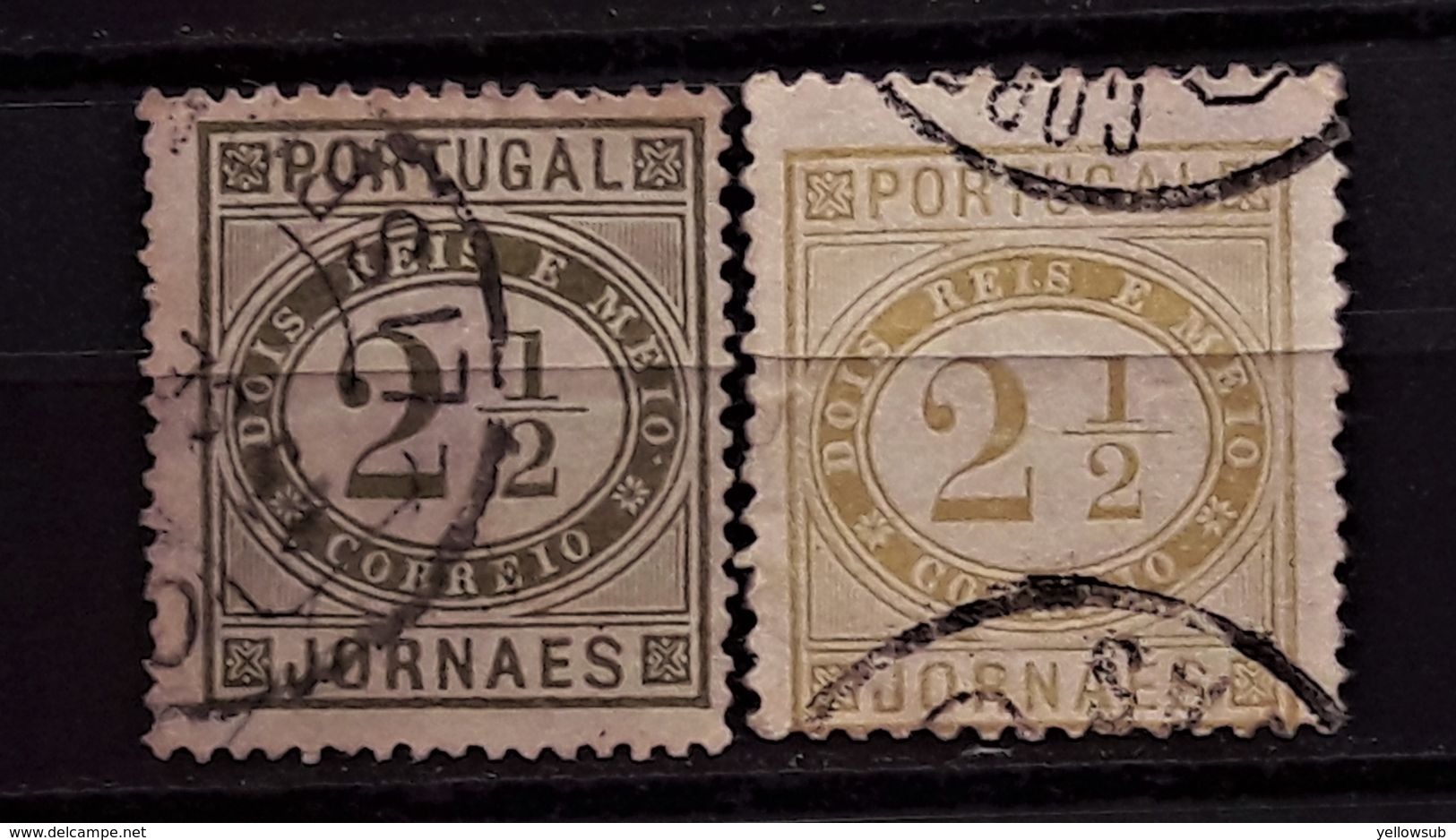 PORTUGAL : 1876/94 - Timbres Pour Journaux -  N°50 (13½) & 50A   (Yvert & Tellier) - Other & Unclassified