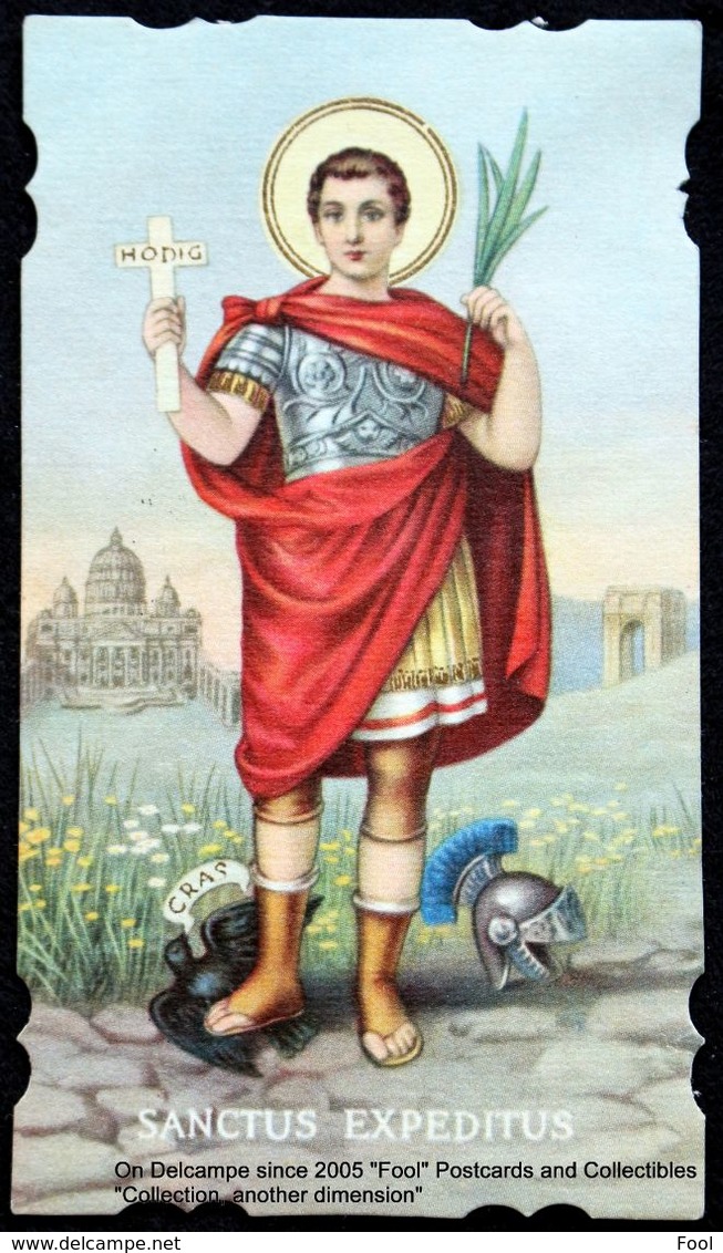 Image Pieuse Holy Card Heilig Prentje SANCTUS EXPEDITUS Saint Expedit Roman Centurion In Armenia Patron Of Speedy Cases - Devotieprenten