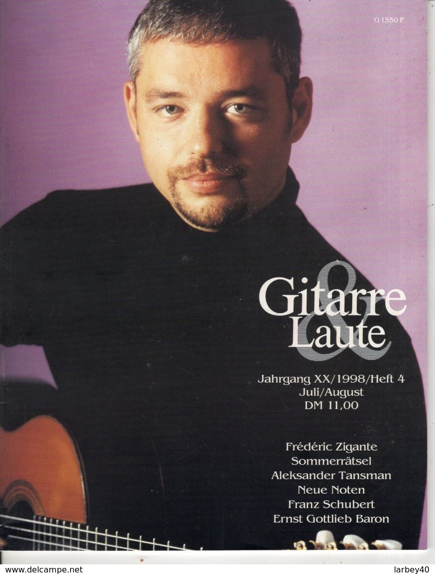 Revue De Musique -  Gitarre & Laute - N° 4 - 1998 - Frederic Zigante - Musique