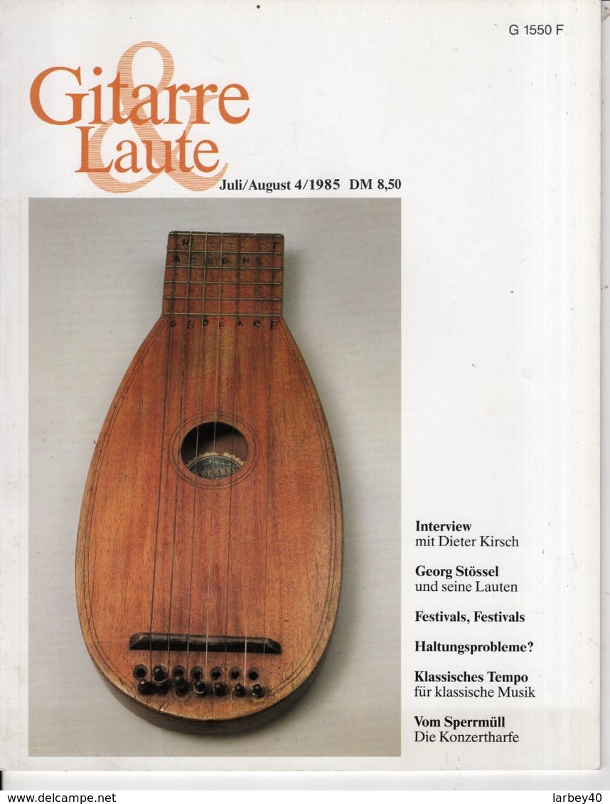 Revue De Musique -  Gitarre & Laute - N° 4 - 1985 - Dieter Kirsch - Music