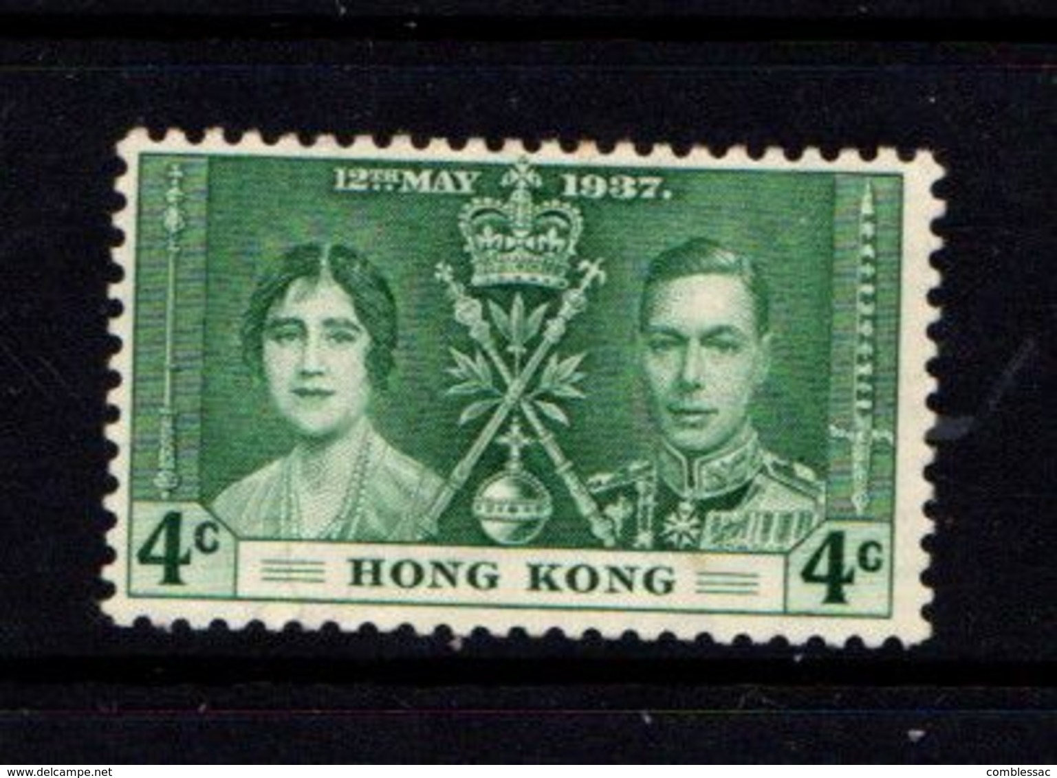 HONG  KONG    1937    Coronation  4c  Green    NH - Neufs