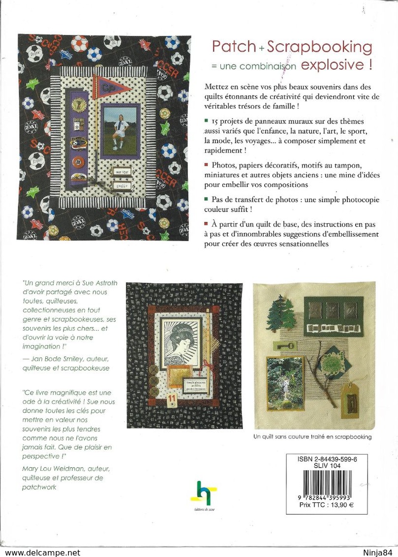 LIVRE  Sue Astroth  " Scrapbooking En Patch " - Do-it-yourself / Technical