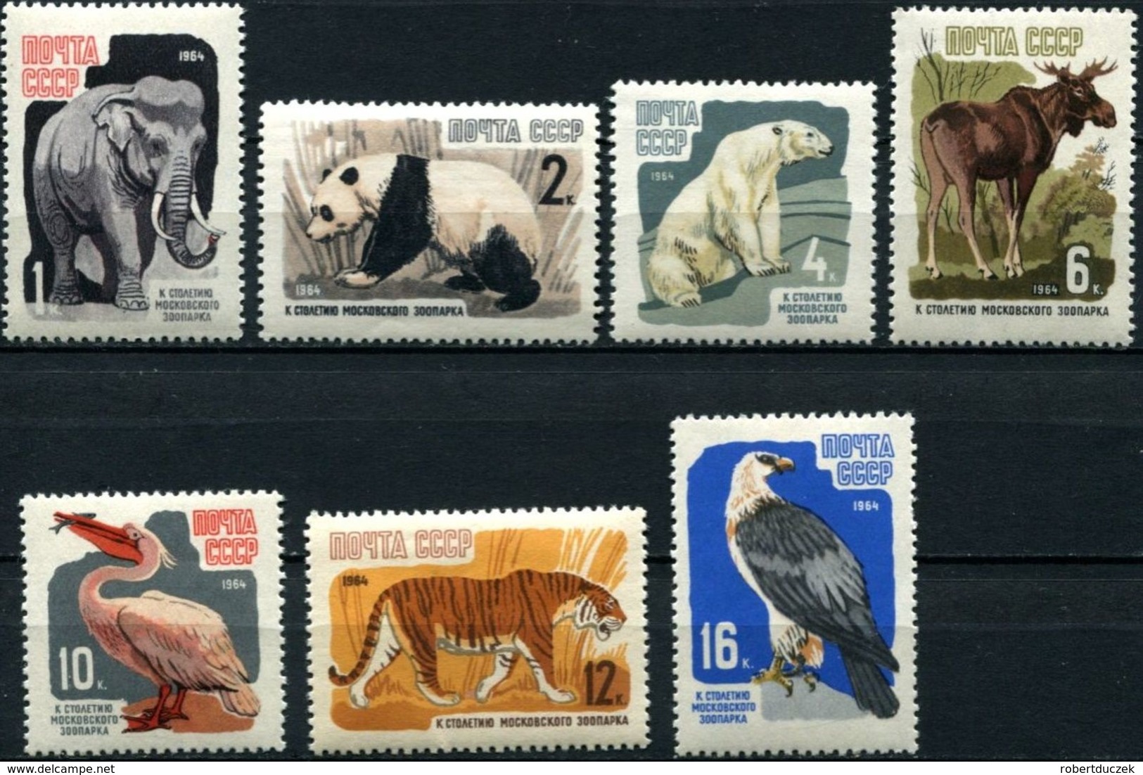 Russia. USSR. 1964 The 100th Anniversary Of Moscow Zoo . Mi 2287-91. MNH** - Nuevos