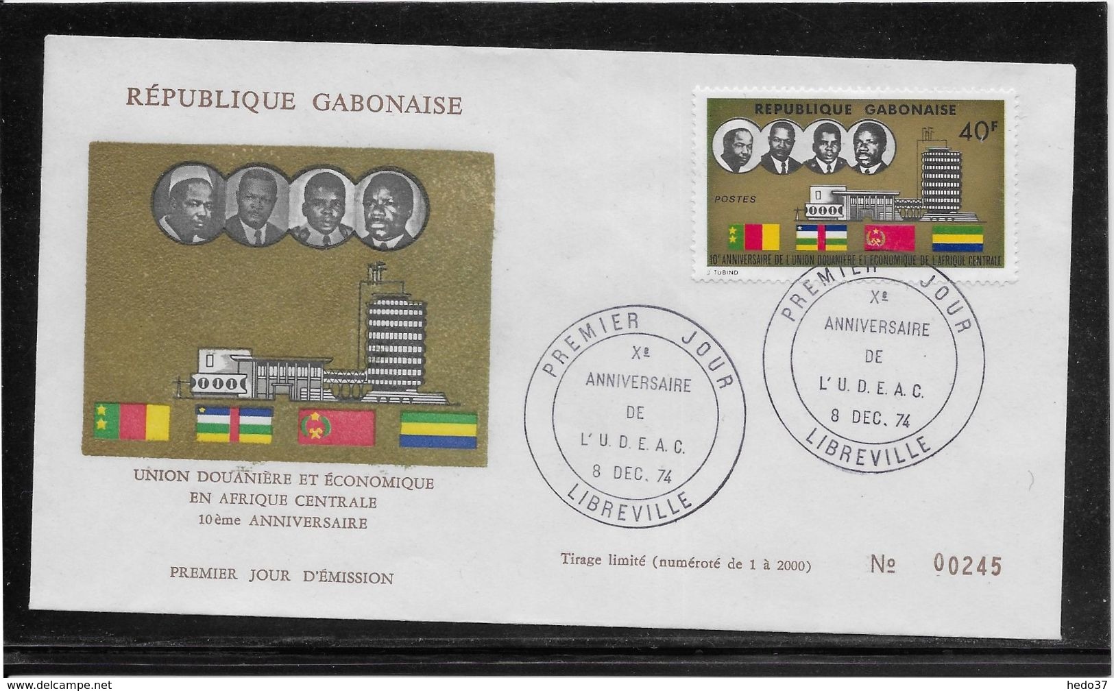 Gabon - Enveloppe 1er Jour - TB - Gabon (1960-...)