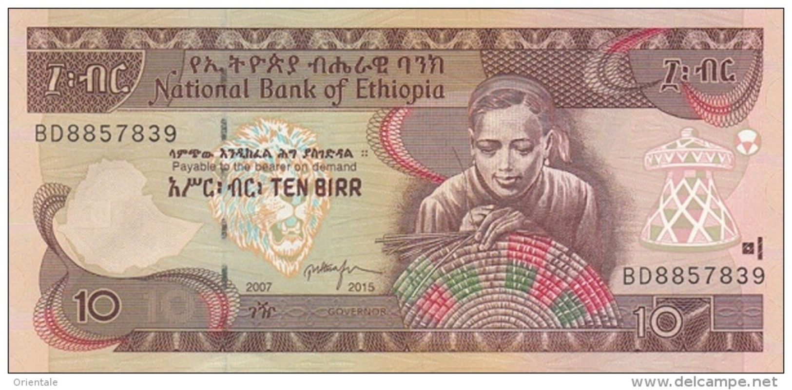 ETHIOPIA P. 48f 10 B 2015 UNC - Ethiopie