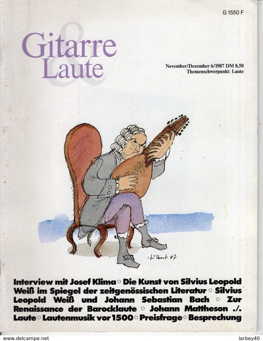 Revue De Musique -  Gitarre & Laute - N° 6 - 1987 - Josef Klima - Música