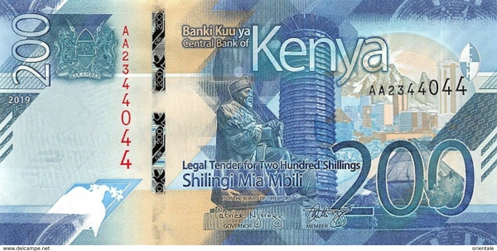 KENYA P. NEW 200 S 2019 UNC - Kenia