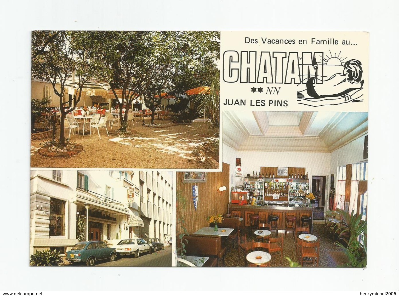 06 Juan Les Pins Hotel Bar Pension Chatam 6 Avenue Dr Fabre - Juan-les-Pins