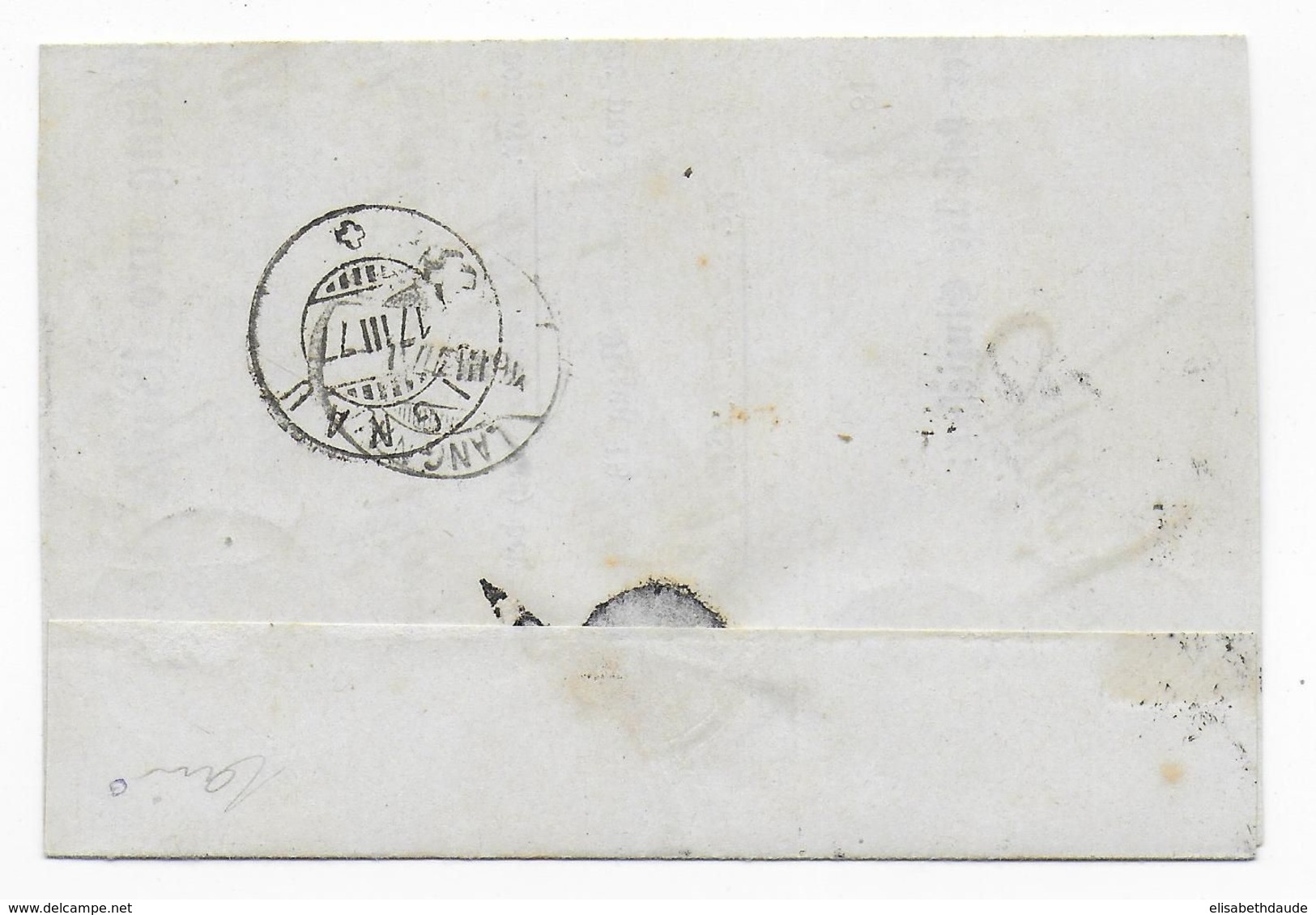 1877 - SUISSE - LETTRE CONTRE-REMBOURSEMENTde EGGIWYL TAXE 1.13 => LANGNAU - Briefe U. Dokumente