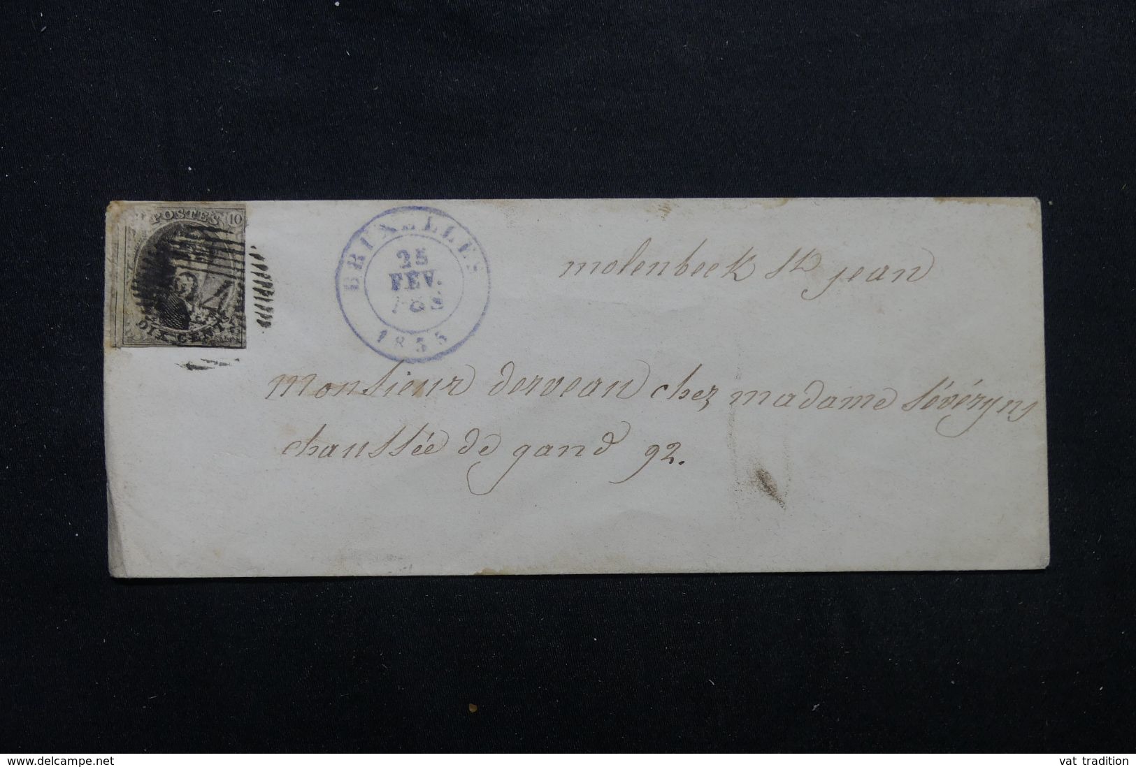 BELGIQUE - Enveloppe De Bruxelles En 1855 Pour Molenbeck - L 63312 - 1851-1857 Medaglioni (6/8)