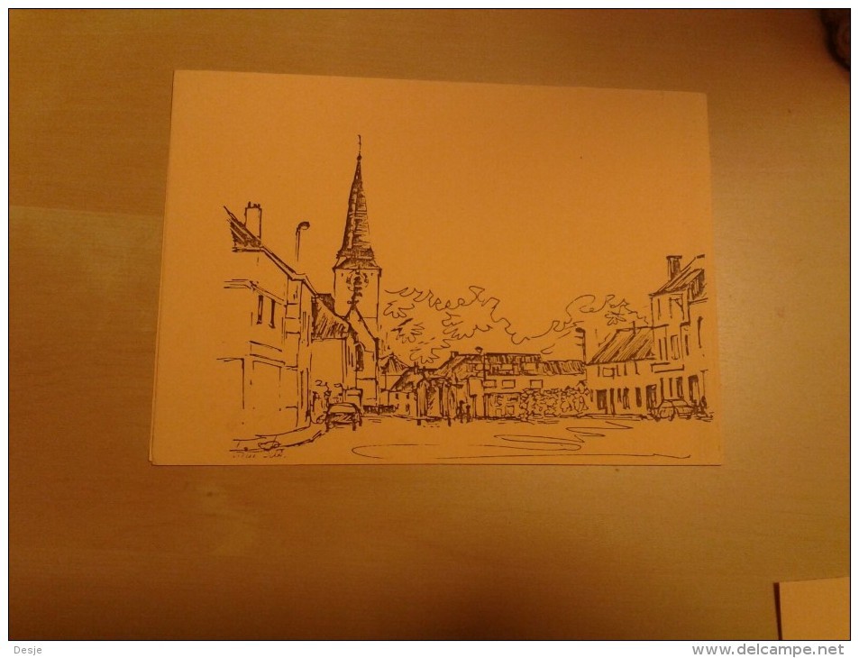 Londerzeel Kerk En Omgeving Getekend Door Wim Pas - Londerzeel