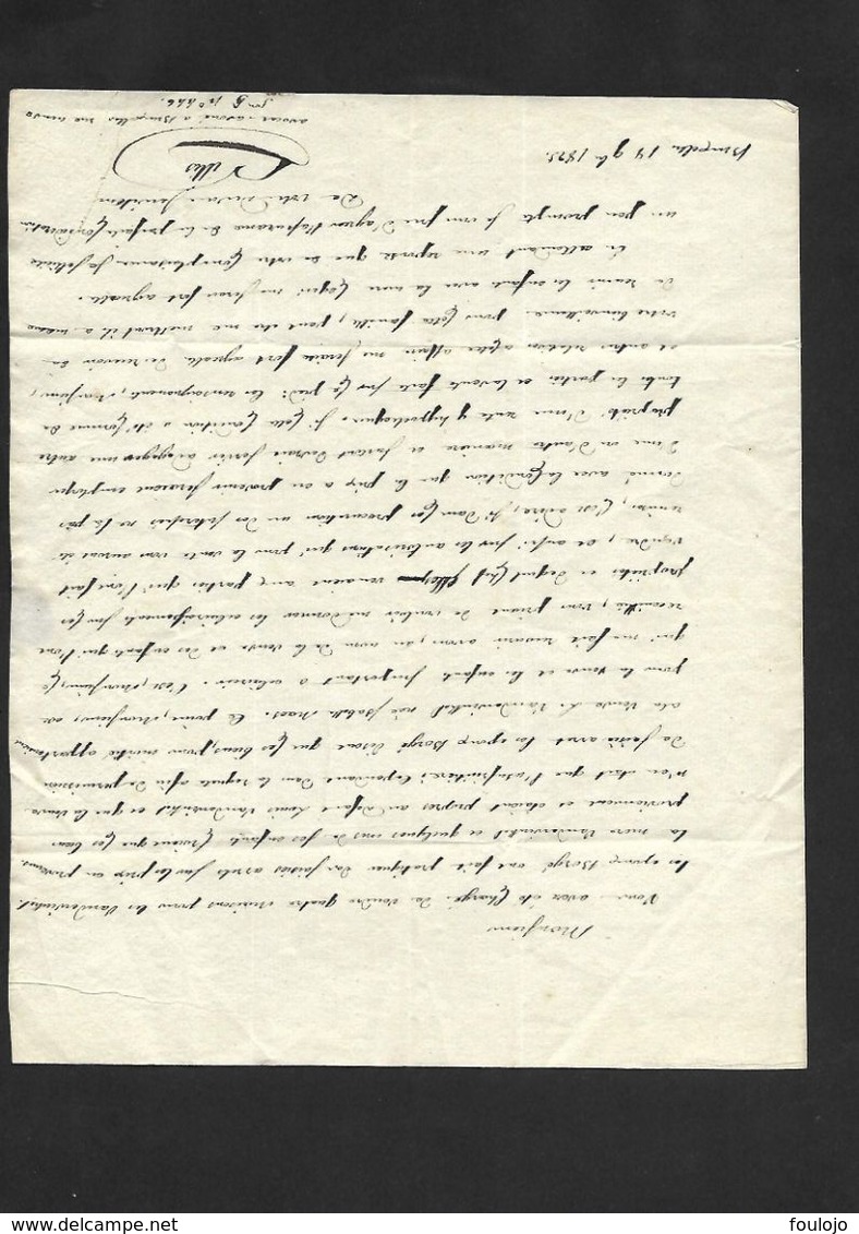 Lettre Expédiée De Bruxelles Le 18 Novembre 1823 Vers St. Nicolas - Griffe BRUSSEL Rouge Brun (Nic 011) - 1815-1830 (Dutch Period)