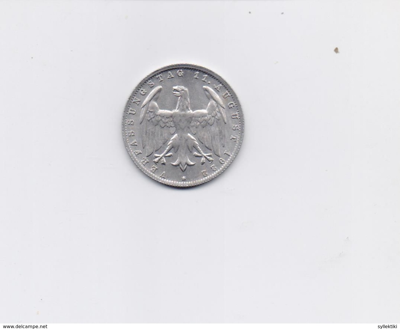 GERMANY DEUTSCHES REICH 1922 G 3 MARK ALUMINIUM COIN - 3 Mark & 3 Reichsmark