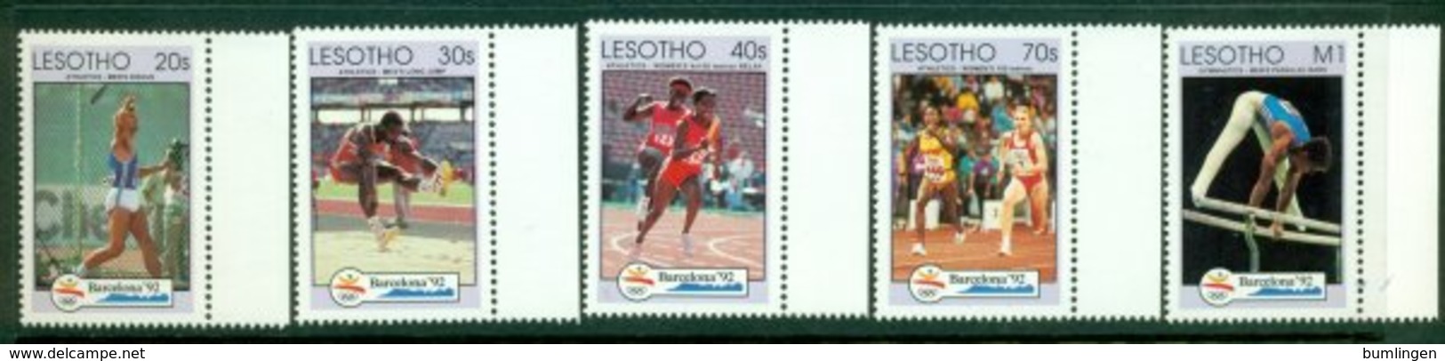 LESOTHO 1992 Mi 990-94** Olympic Summer Games, Barcelona [A1396] - Summer 1992: Barcelona