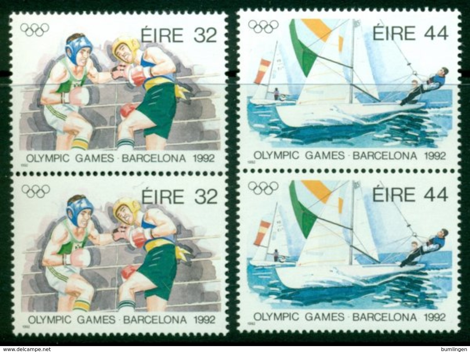 IRELAND 1992 Mi 782-83 Two Pairs** Olympic Summer Games, Barcelona [A575] - Summer 1992: Barcelona