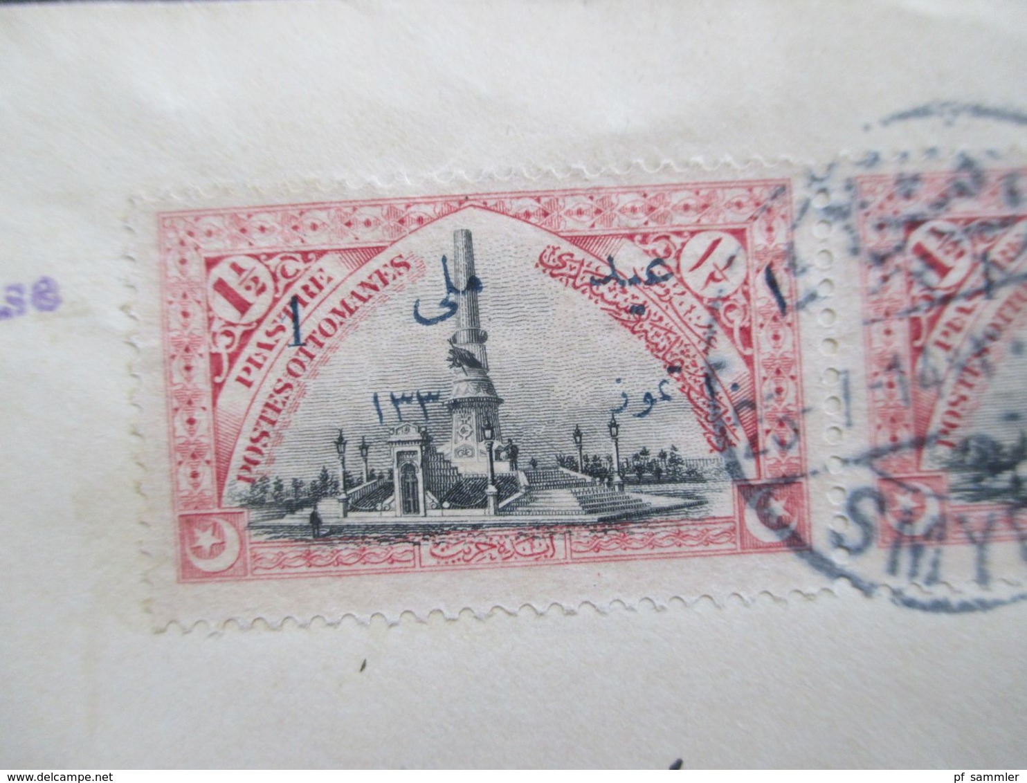 Türkei 1914 Nr.251 MeF Poste Restante Francaise Smyrne Einschreiben / Recommande Nach Wien Französische Besetzung Türkei - 1837-1914 Esmirna