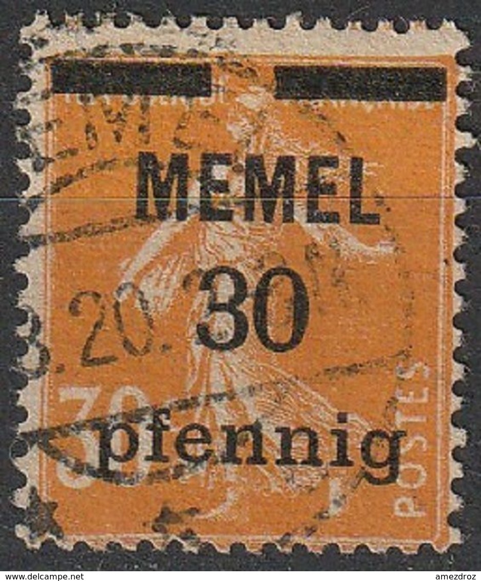 Memel 1920 N° 21 Semeuse Surchargée (E14) - Usati