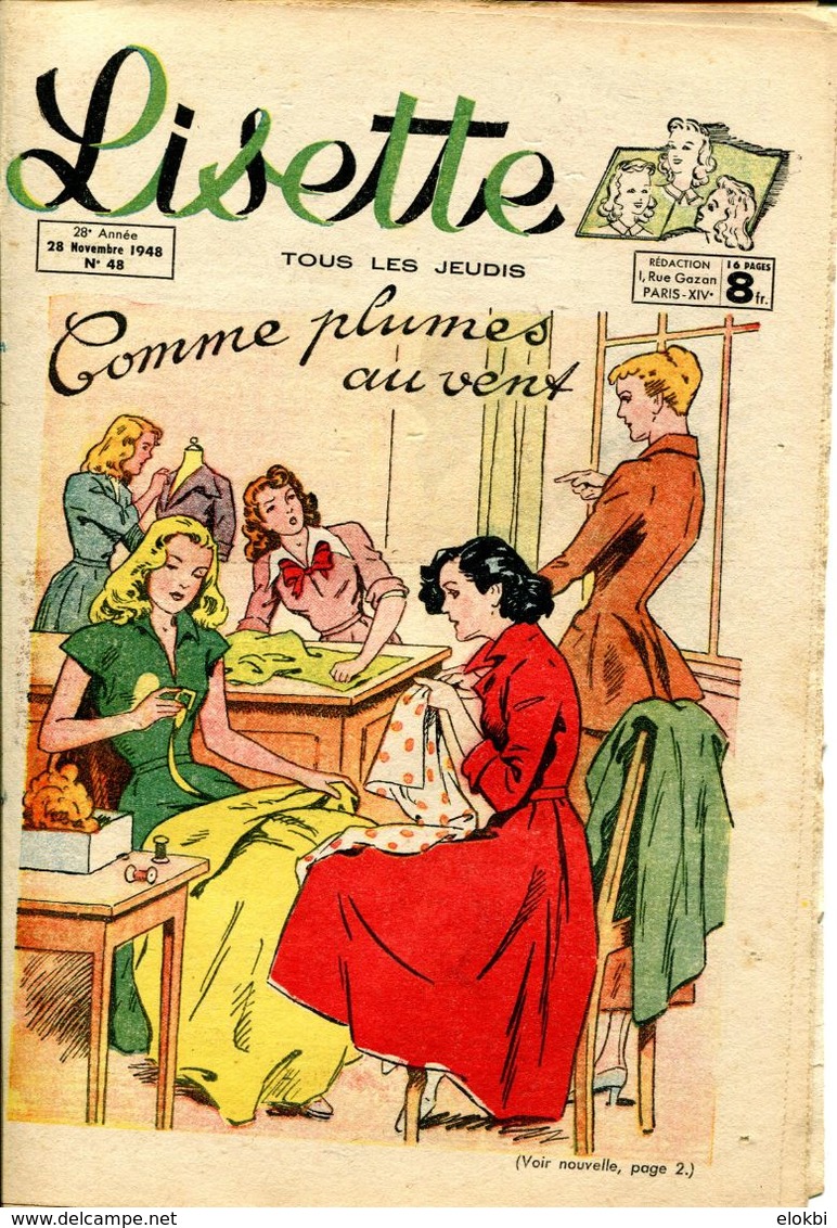 Lisette lot de 100 exemplaires des années 1948, 1949 et 1950