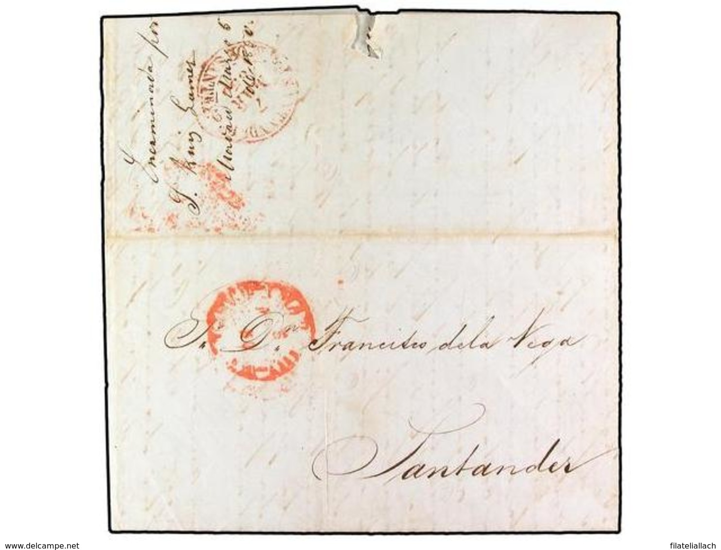 SPAIN: PREPHILATELIC MARKS  DP01 CASTILLA LA NUEVA - ...-1850 Préphilatélie