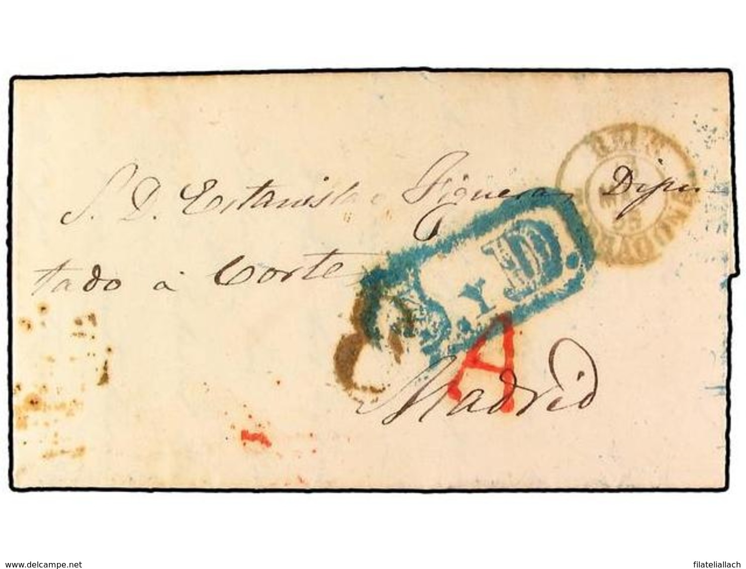 SPAIN: PREPHILATELIC MARKS  DP01 CASTILLA LA NUEVA - ...-1850 Préphilatélie