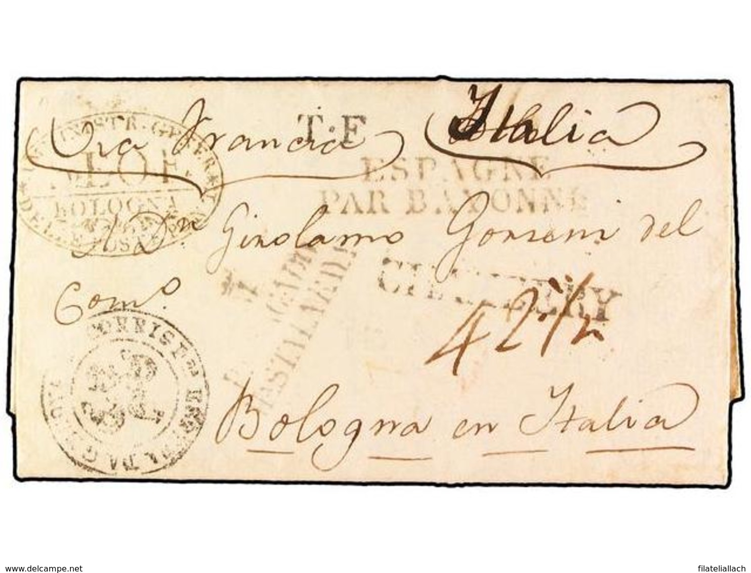 SPAIN: PREPHILATELIC MARKS  DP01 CASTILLA LA NUEVA - ...-1850 Préphilatélie