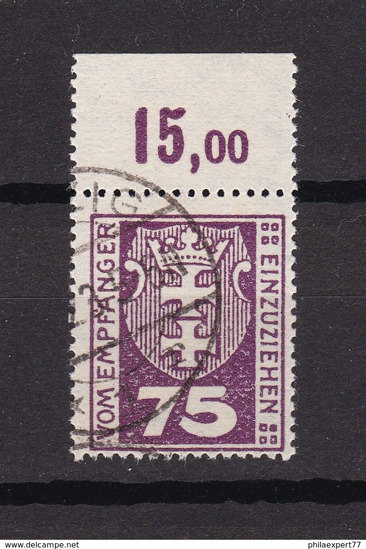 Danzig - Portomarken - 1921 - Michel Nr. 5 P OR - Gestempelt - 120 Euro - Autres & Non Classés