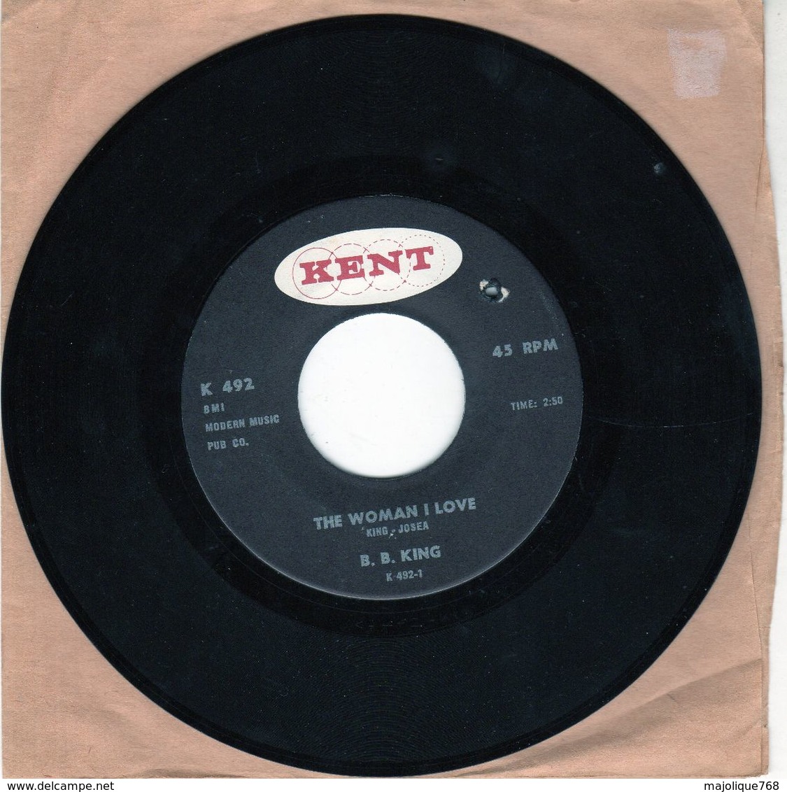 Disque - B. B. King - The Woman I Love - Blues For Me - Kent K 492 - 1968 USA - - Blues