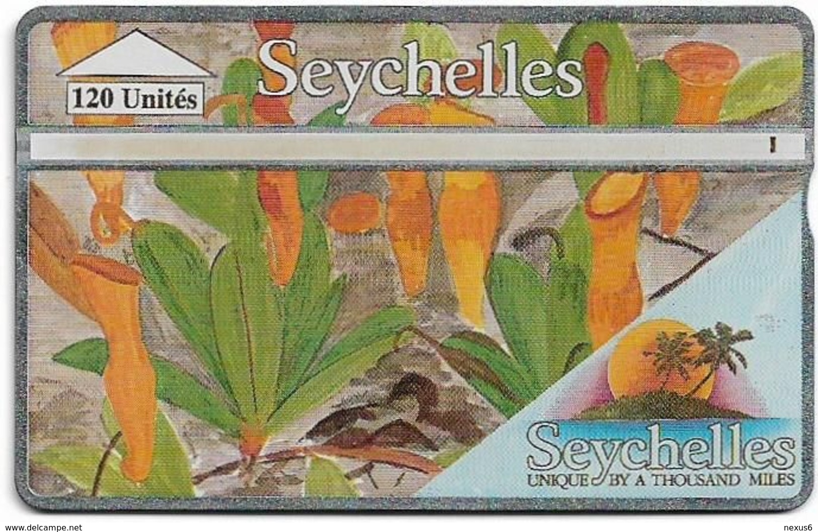 Seychelles - C&W Seytels (L&G) - Carnivorous Plant 1 - 422A - 120U, 12.1994, 20.000ex, Used - Seychelles