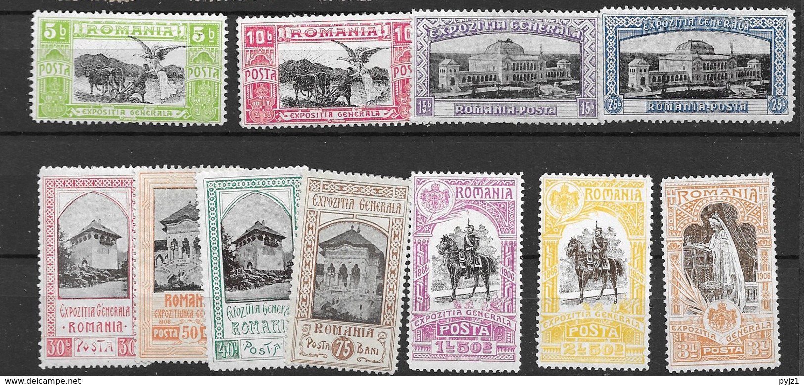 1906 Romania Mi  197-207 - Ungebraucht