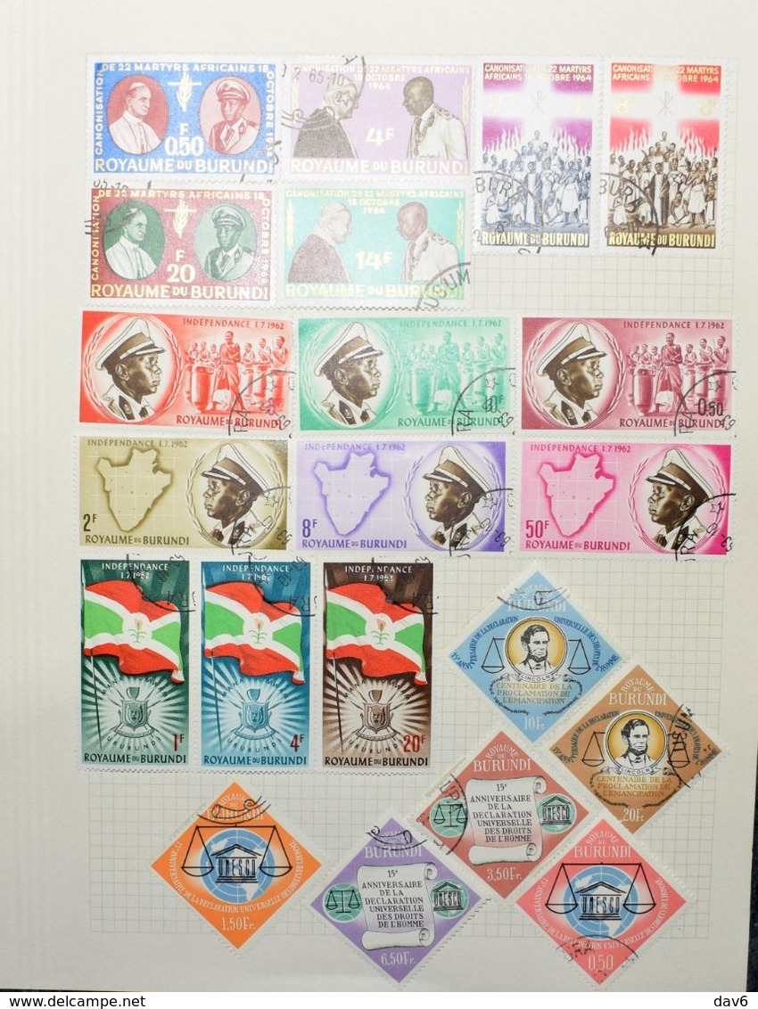 BURUNDI STAMPS  Album Pages Mixed Dates  PCs   ~~L@@K~~ - Collections