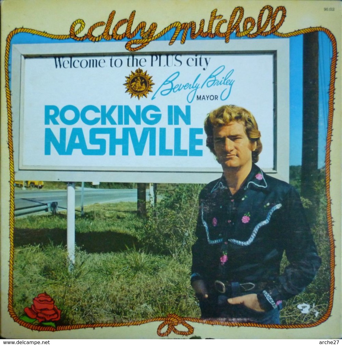 EDDY MITCHELL - LP - 33T - Disque Vinyle - Rocking In Nashville - 90012 - Rock