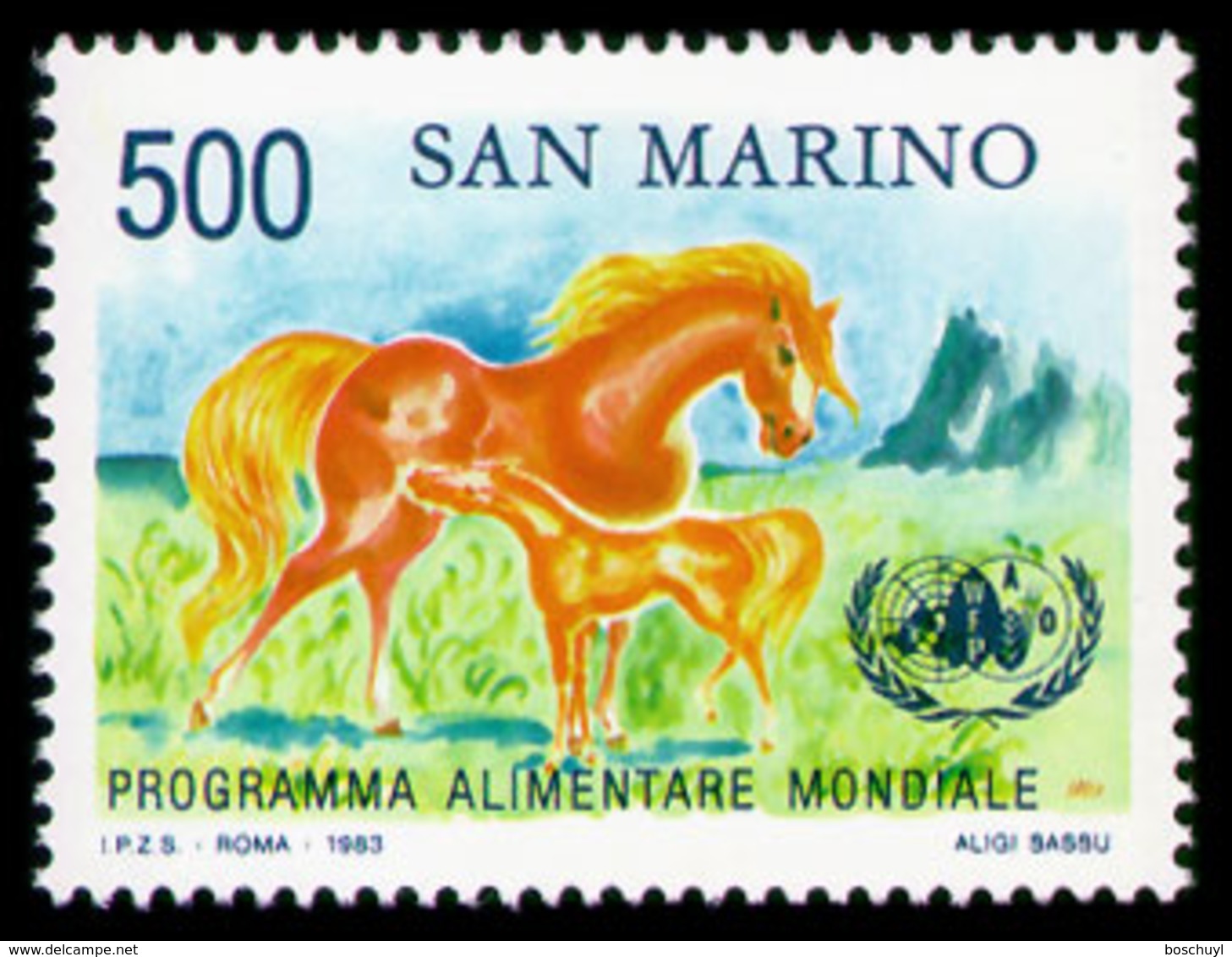 San Marino, 1983, World Food Programme, WFP, FAO, United Nations, Horse, MNH, Michel 1287 - Autres & Non Classés